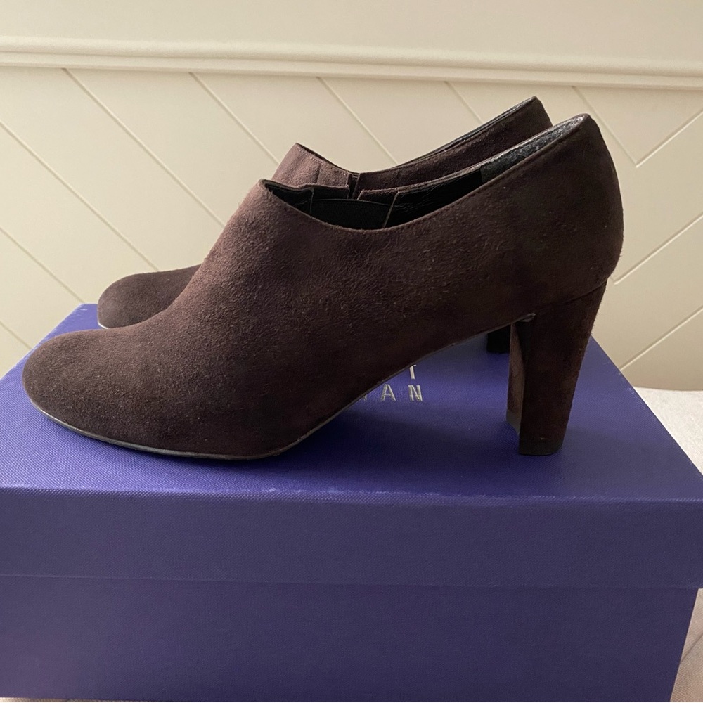 Stuart Weitzman "Unique" Cola (Dark Brown) Suede … - image 2